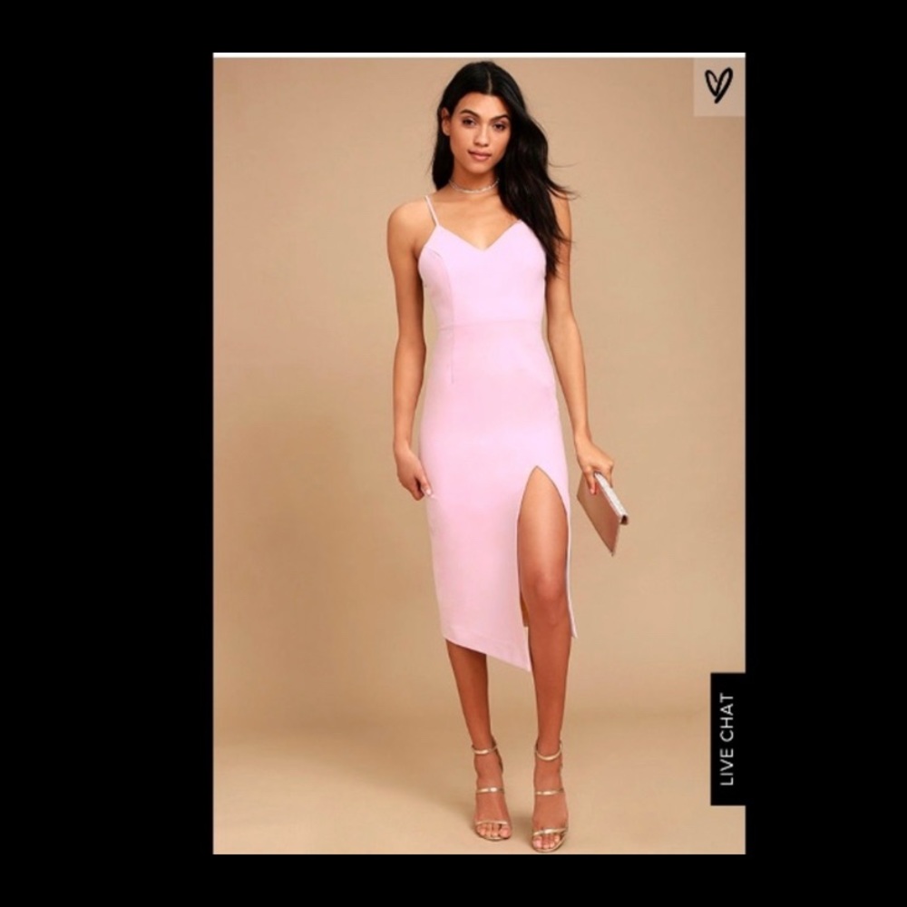 GRACE WILLOW THE LABEL MAUVEPINK LACEUP MIDI DRESS